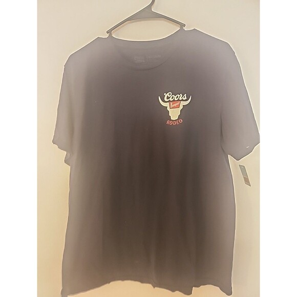 Coors Banquet Shirt Mens Size M Navy Blue Rodeo Graphic Short Sleeve - Picture 3 of 11